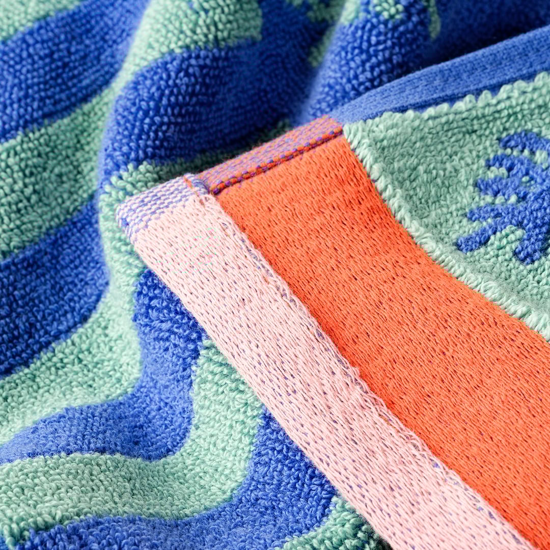 Ornaz İplik Boyalı Pamuk Yüz Havlusu 50x90 Cm Mavi