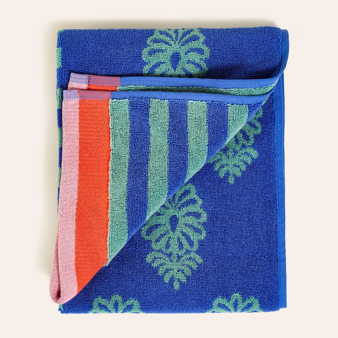 Ornaz İplik Boyalı Pamuk Yüz Havlusu 50x90 Cm Mavi