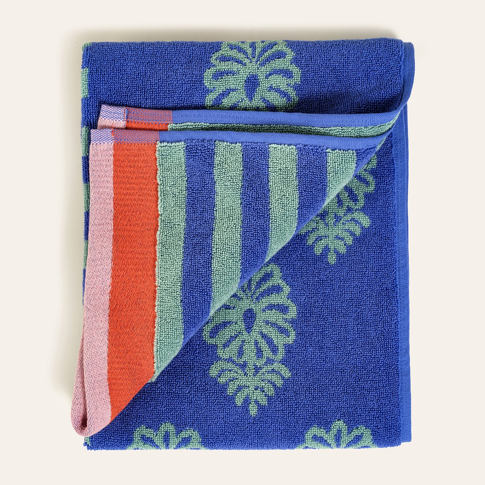 Ornaz İplik Boyalı Pamuk Yüz Havlusu 50x90 Cm Mavi