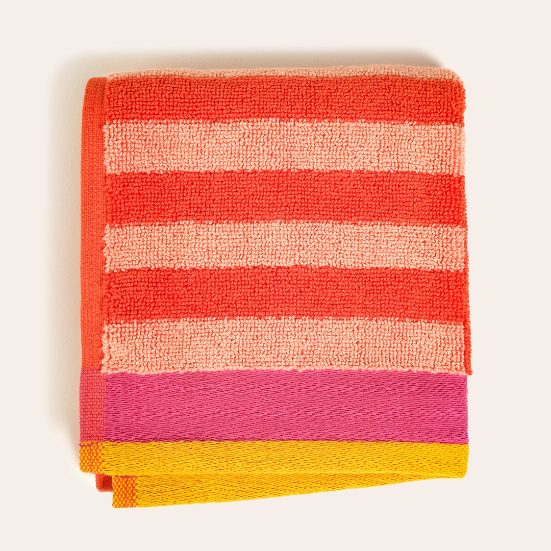 Ornaz İplik Boyalı Pamuk El Havlusu 30x50 Cm Turuncu