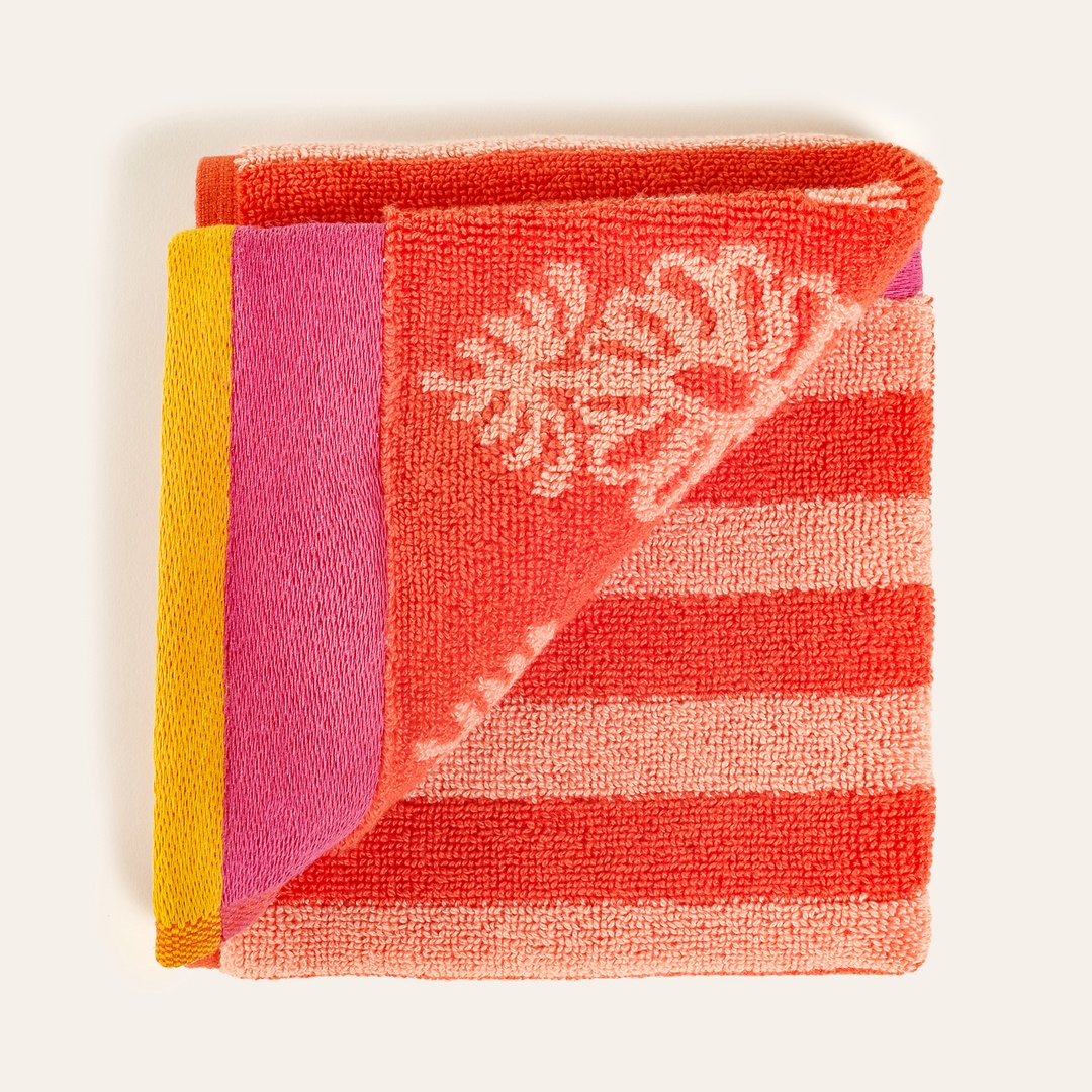 Ornaz İplik Boyalı Pamuk El Havlusu 30x50 Cm Turuncu