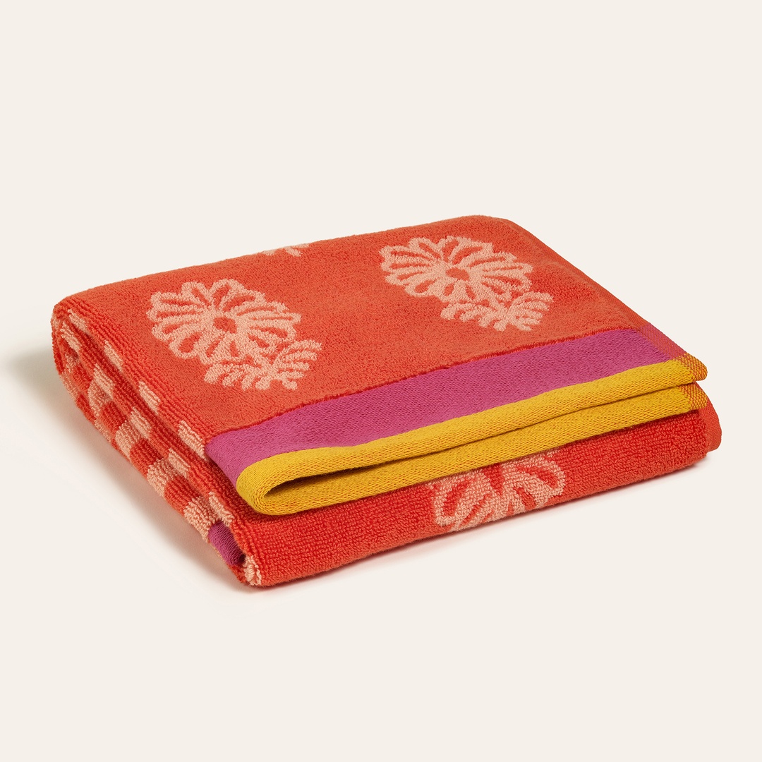 Ornaz Turuncu Yüz Havlusu 50x90 Cm