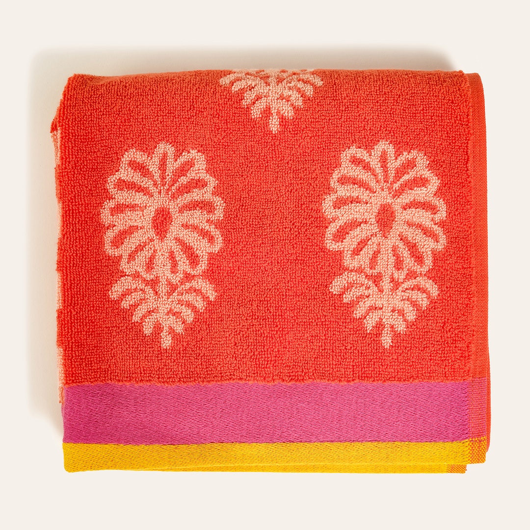 Ornaz Turuncu Yüz Havlusu 50x90 Cm