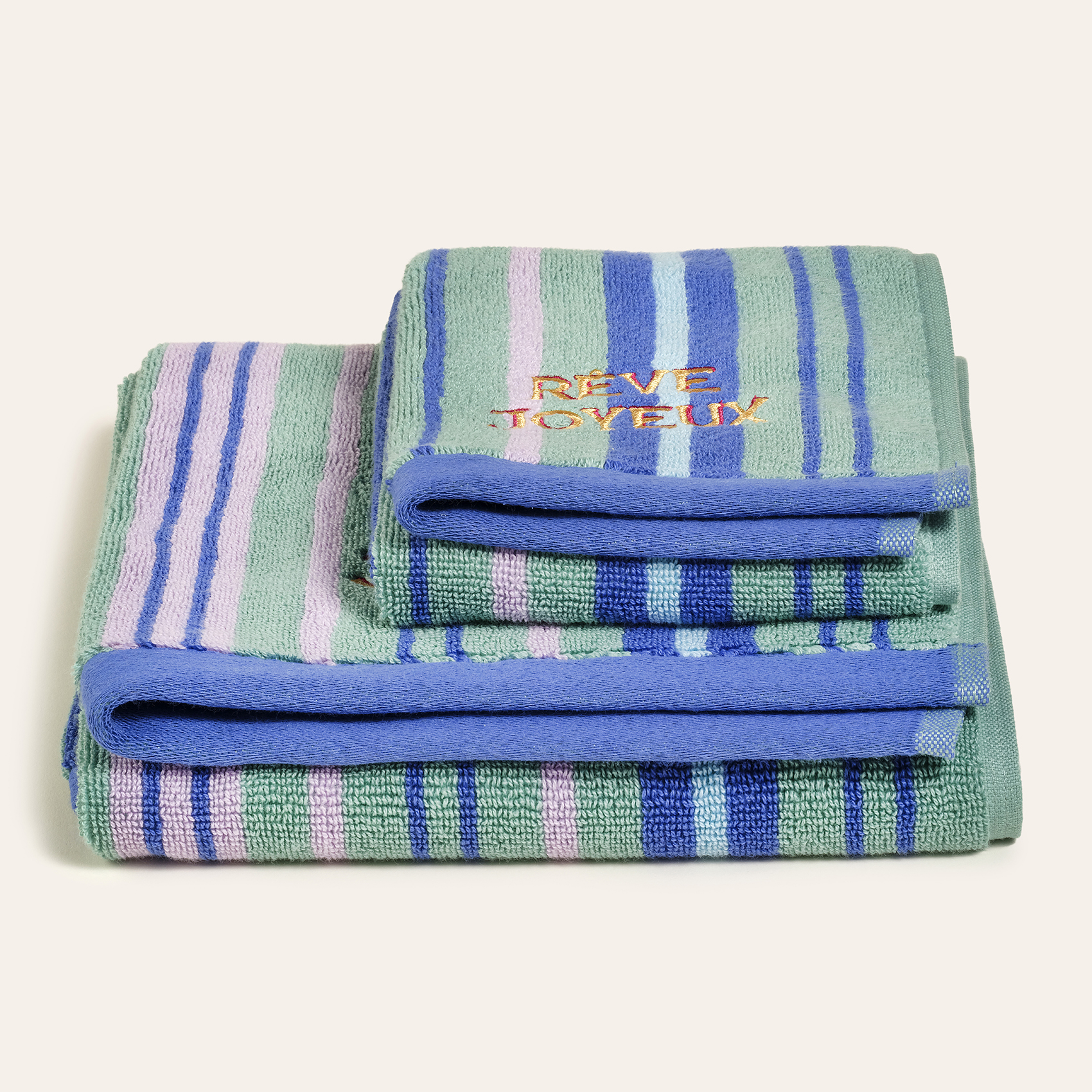 Ornaz İplik Boyalı Nakışlı Pamuk El Havlusu 30x50 Cm Yeşil