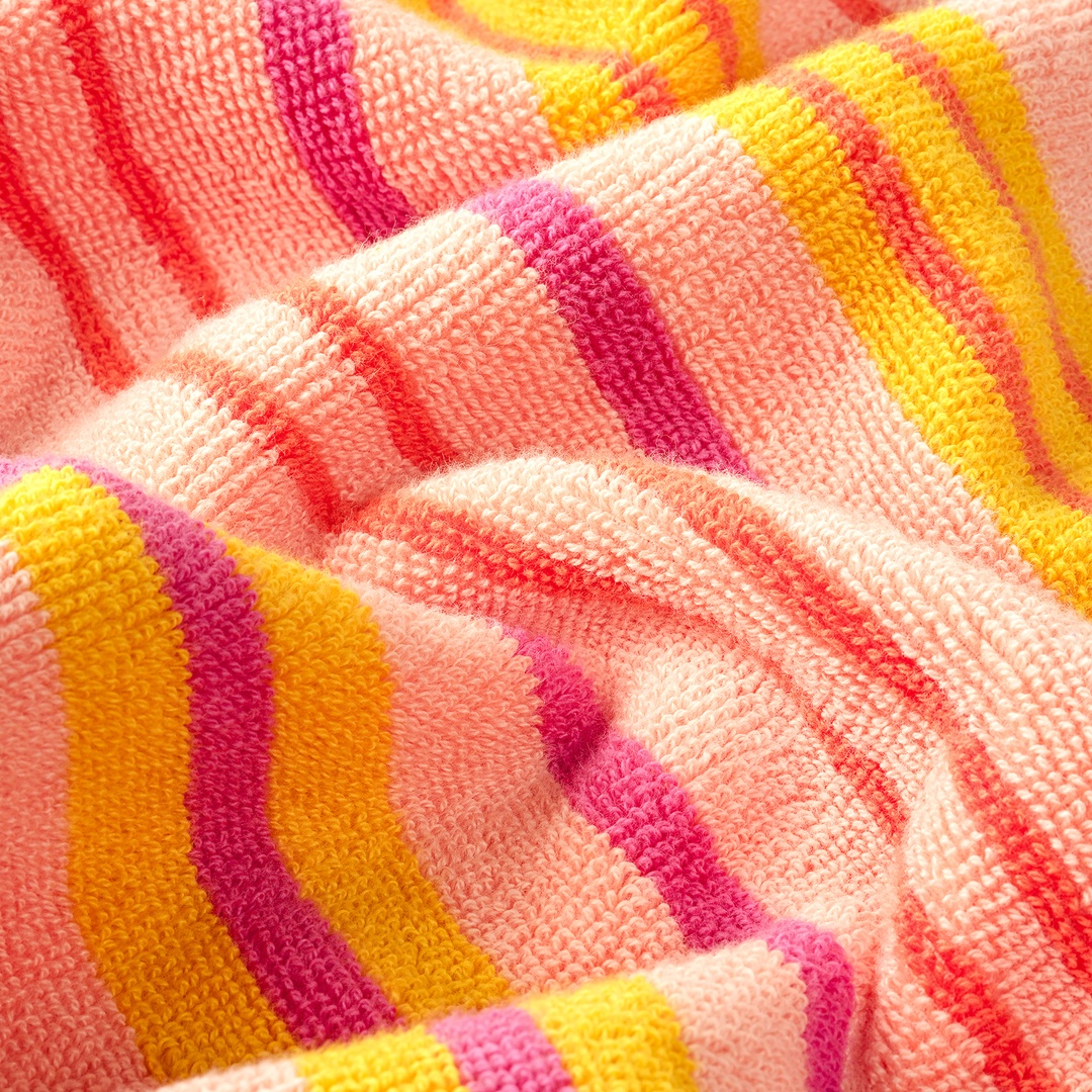 Ornaz İplik Boyalı Nakışlı Pamuk Yüz Havlusu 50x90 Cm Somon