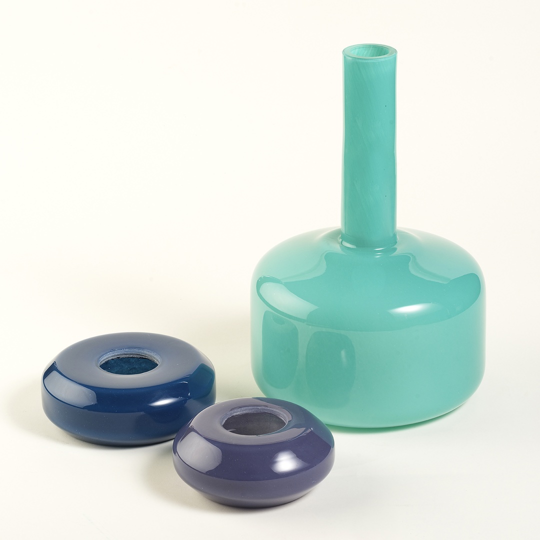 Baıta El Üretimi Cam Vazo 22x22x33 Cm Renkli