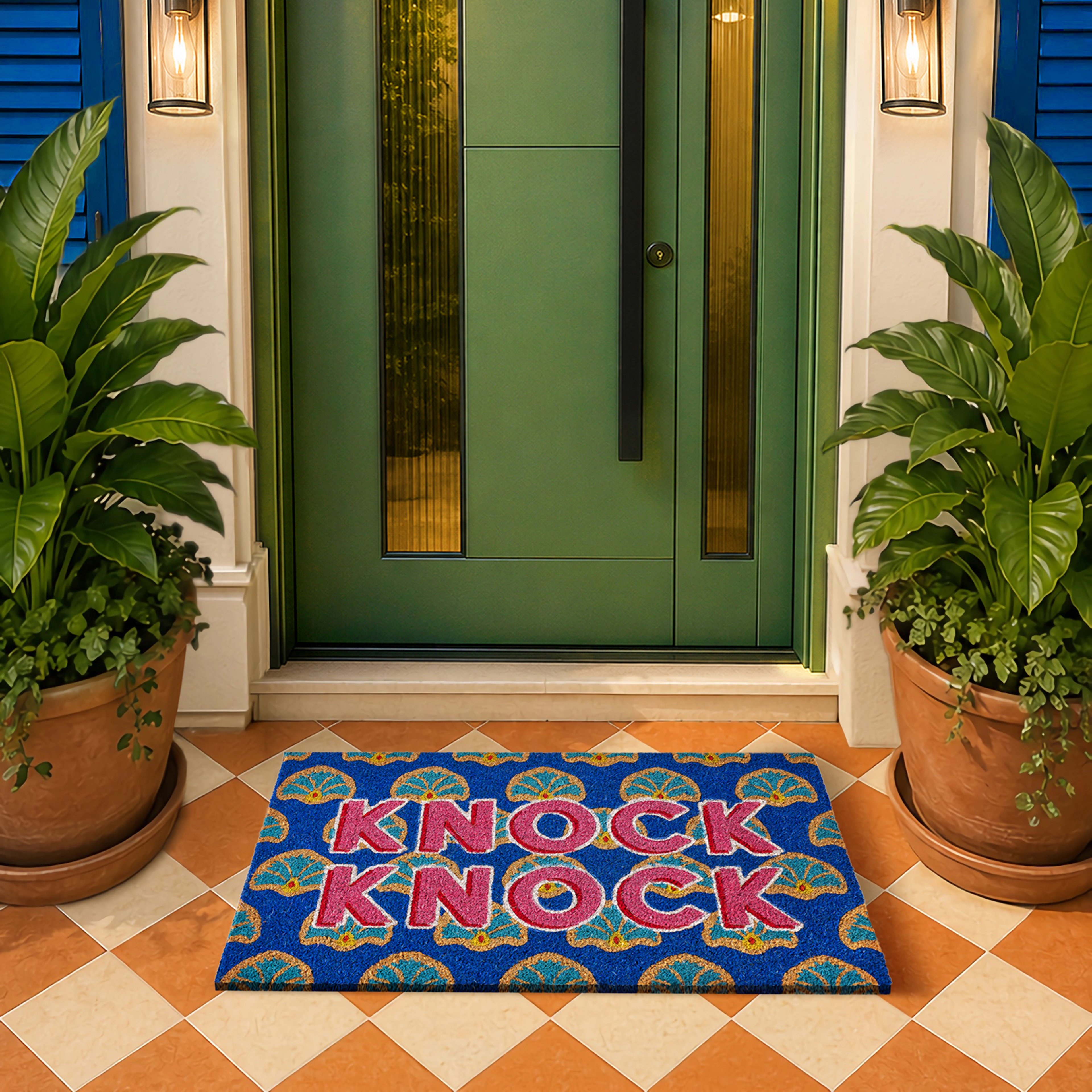 Kerala Mavi Coir Kapı Önü Paspası 45x75 Cm 8684464055695 | Zsa Zsa Zsu