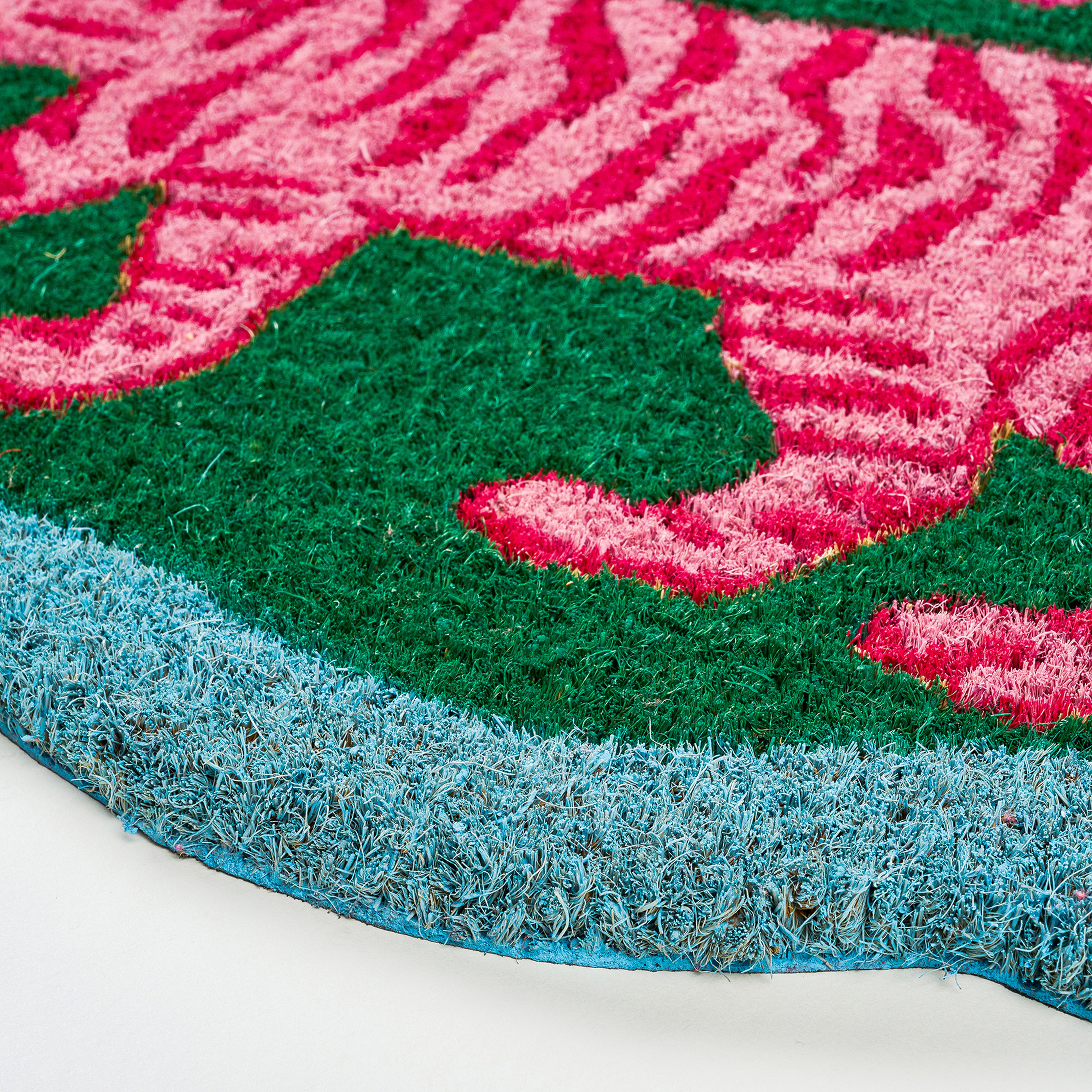 Kerala Koyu Yeşil Coir Kapı Önü Paspası 45x75 Cm