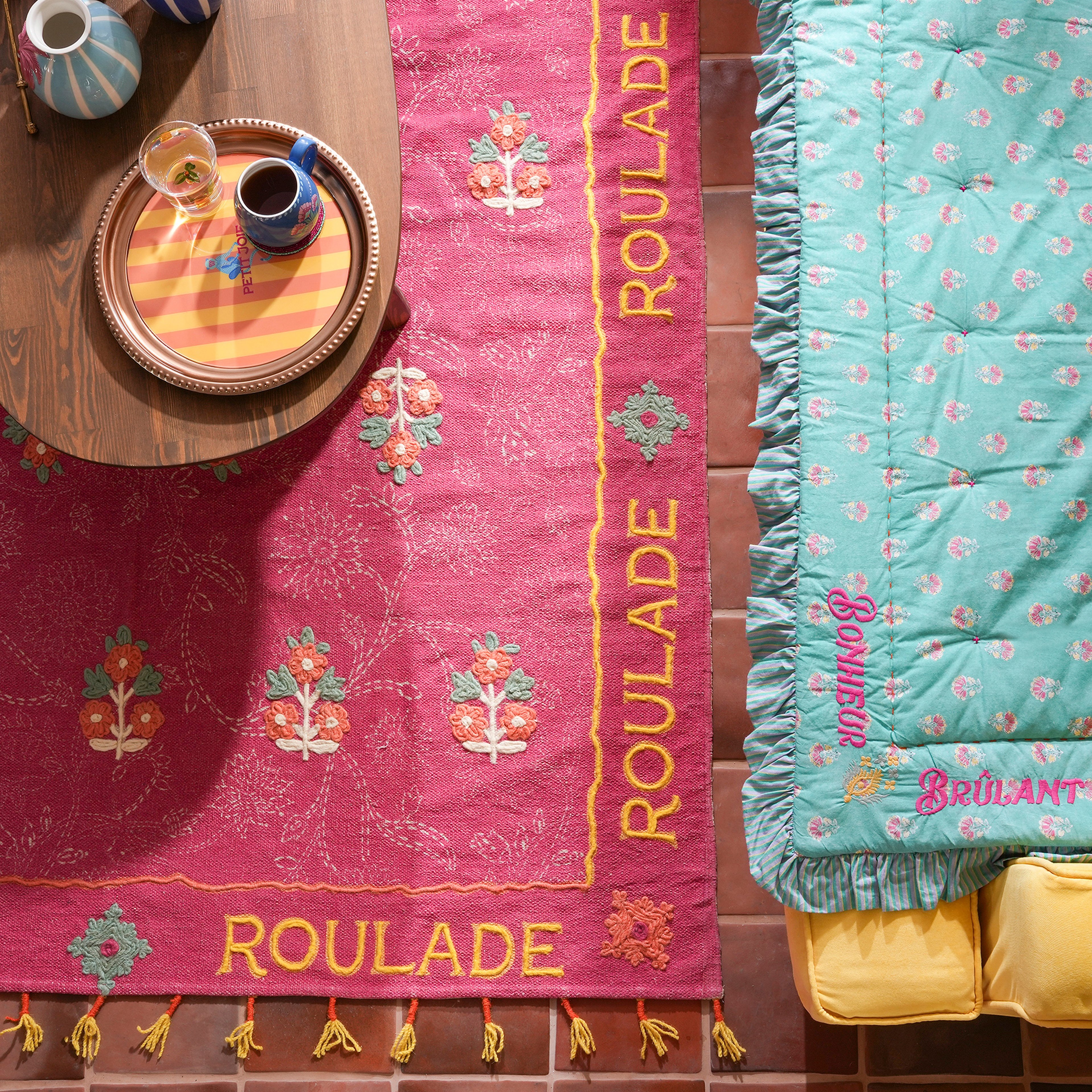 Rajna Fuşya Pamuk Kilim 80x150 Cm