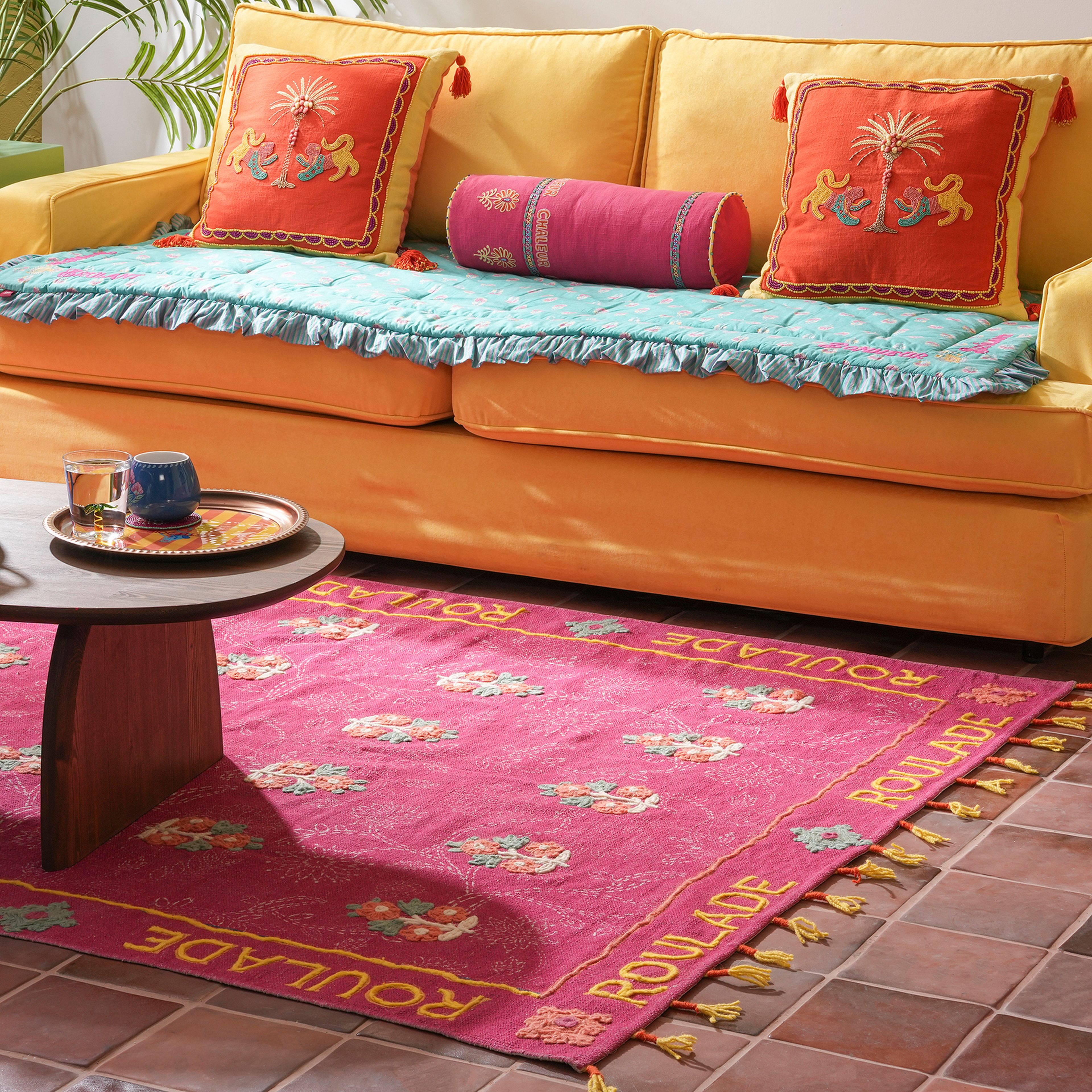 Rajna Fuşya Pamuk Kilim 80x150 Cm