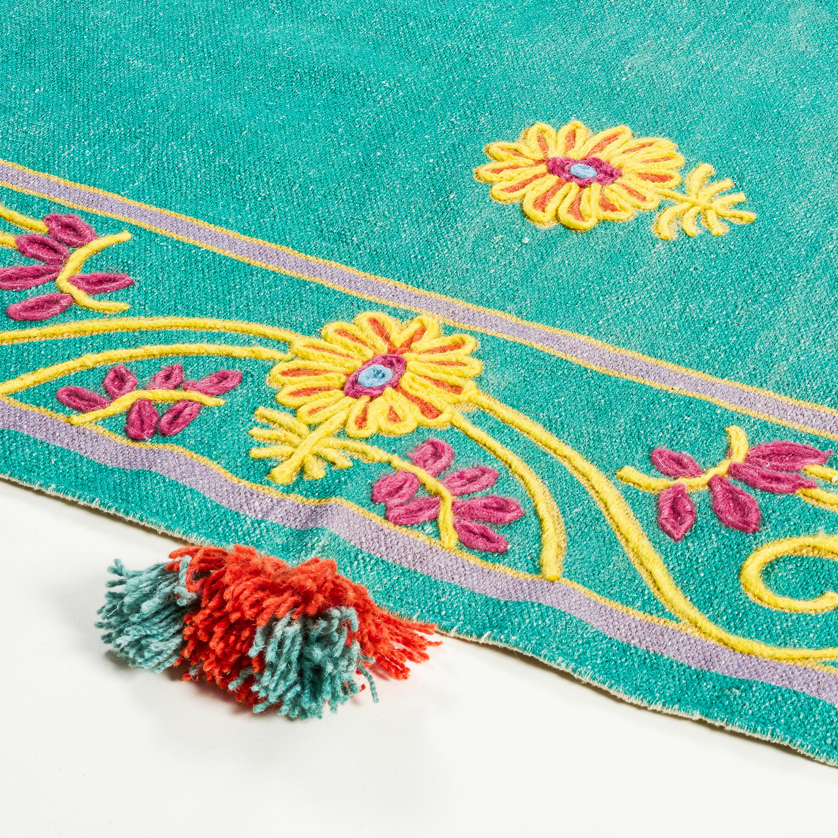 Rajna Turkuaz Pamuk Kilim 80x150 Cm