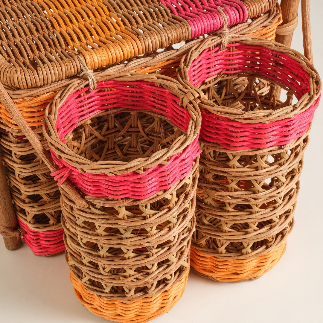 Tam Dao Pembe Rattan Sepet 30x30x44 Cm