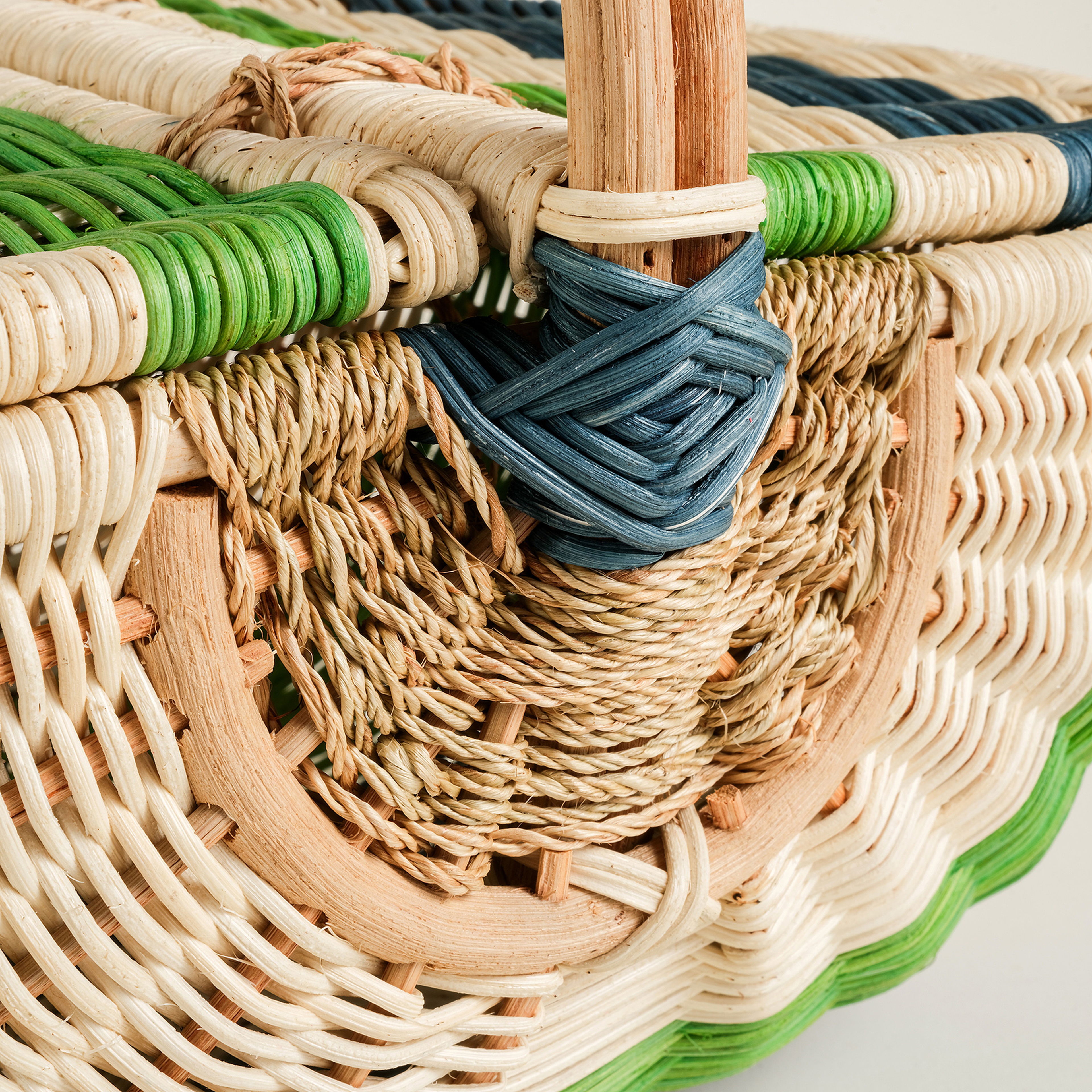 Tam Dao Yeşil Rattan Sepet 40x26x32 Cm