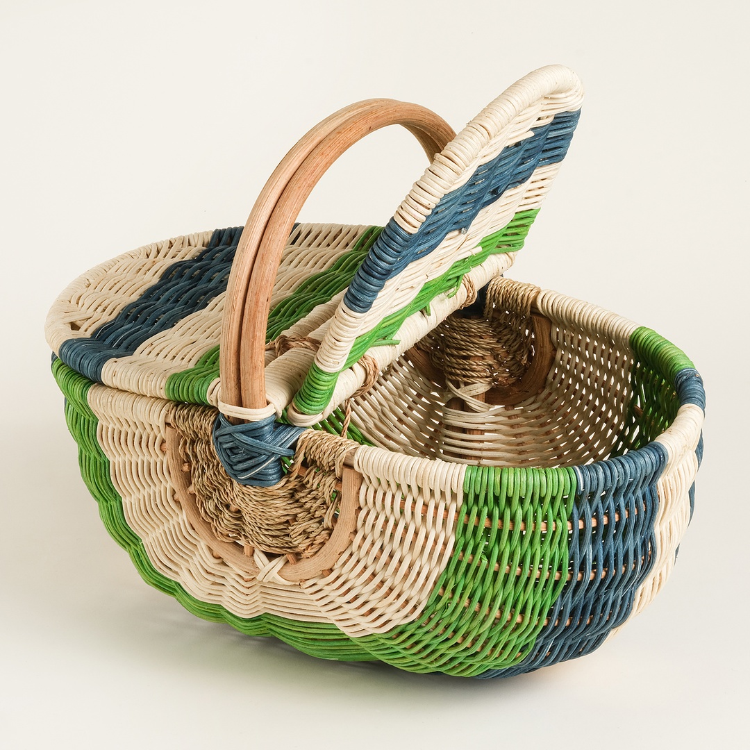 Tam Dao Yeşil Rattan Sepet 40x26x32 Cm