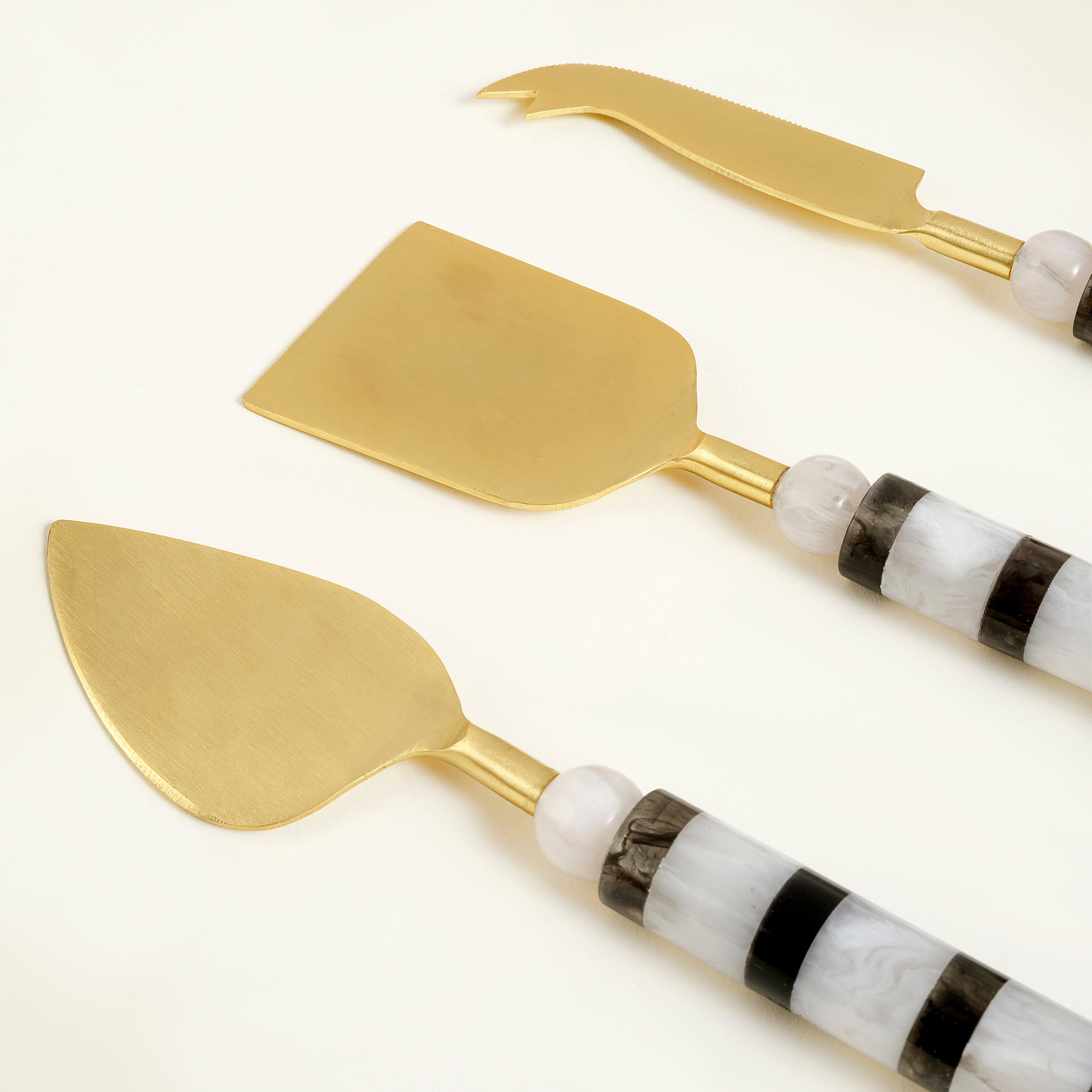 Tanda Sıyah - Beyaz Paslanmaz Çelik-plastik Servis Seti 4.75x21.5 Cm