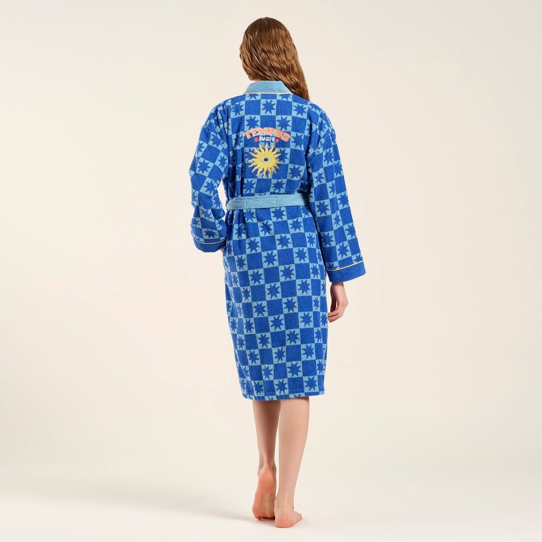 Tabea Mavi Unisex Bornoz