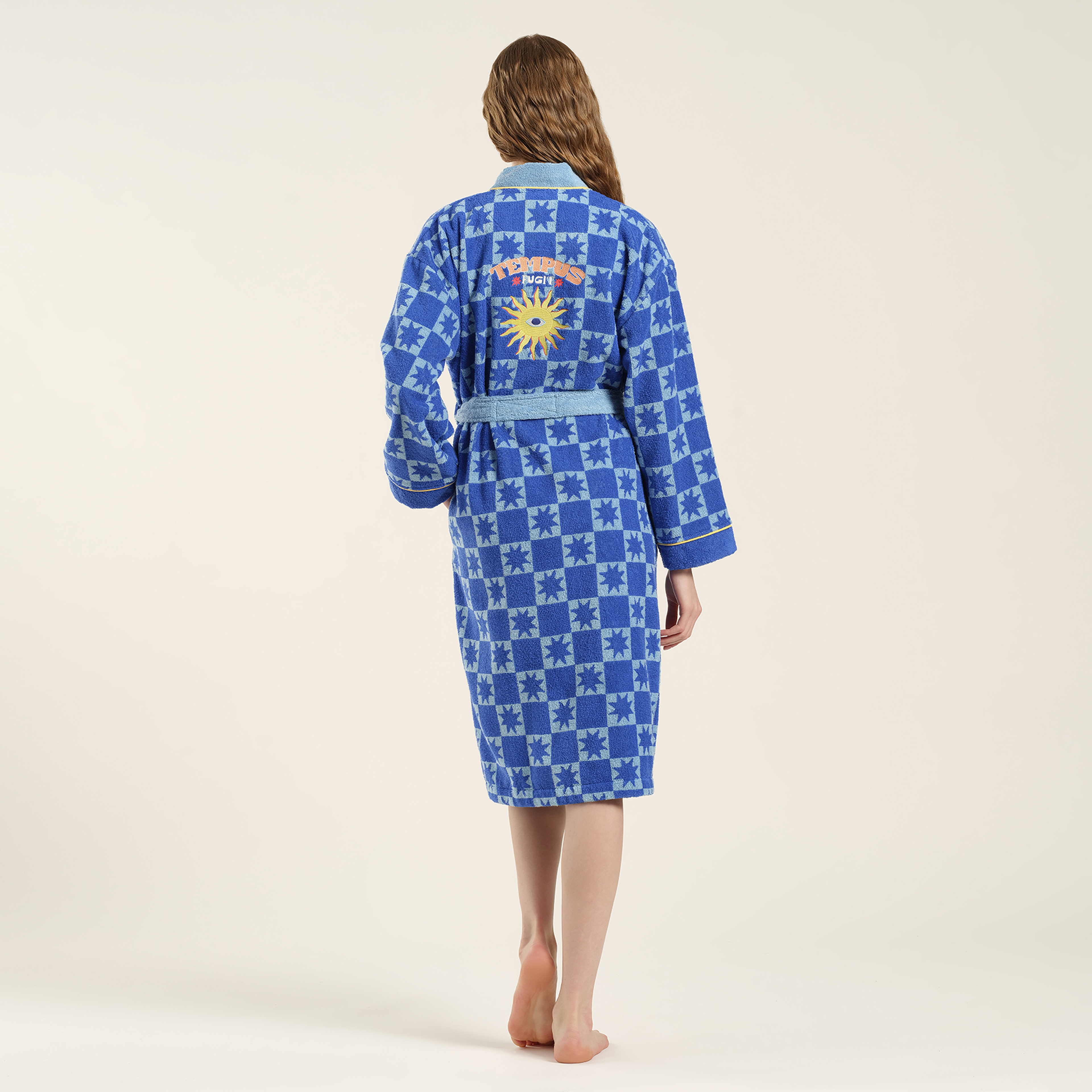 Tabea Mavi Unisex Bornoz