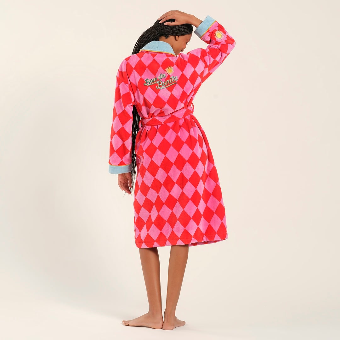 Tabea Pembe - Kırmızı Unisex Bornoz