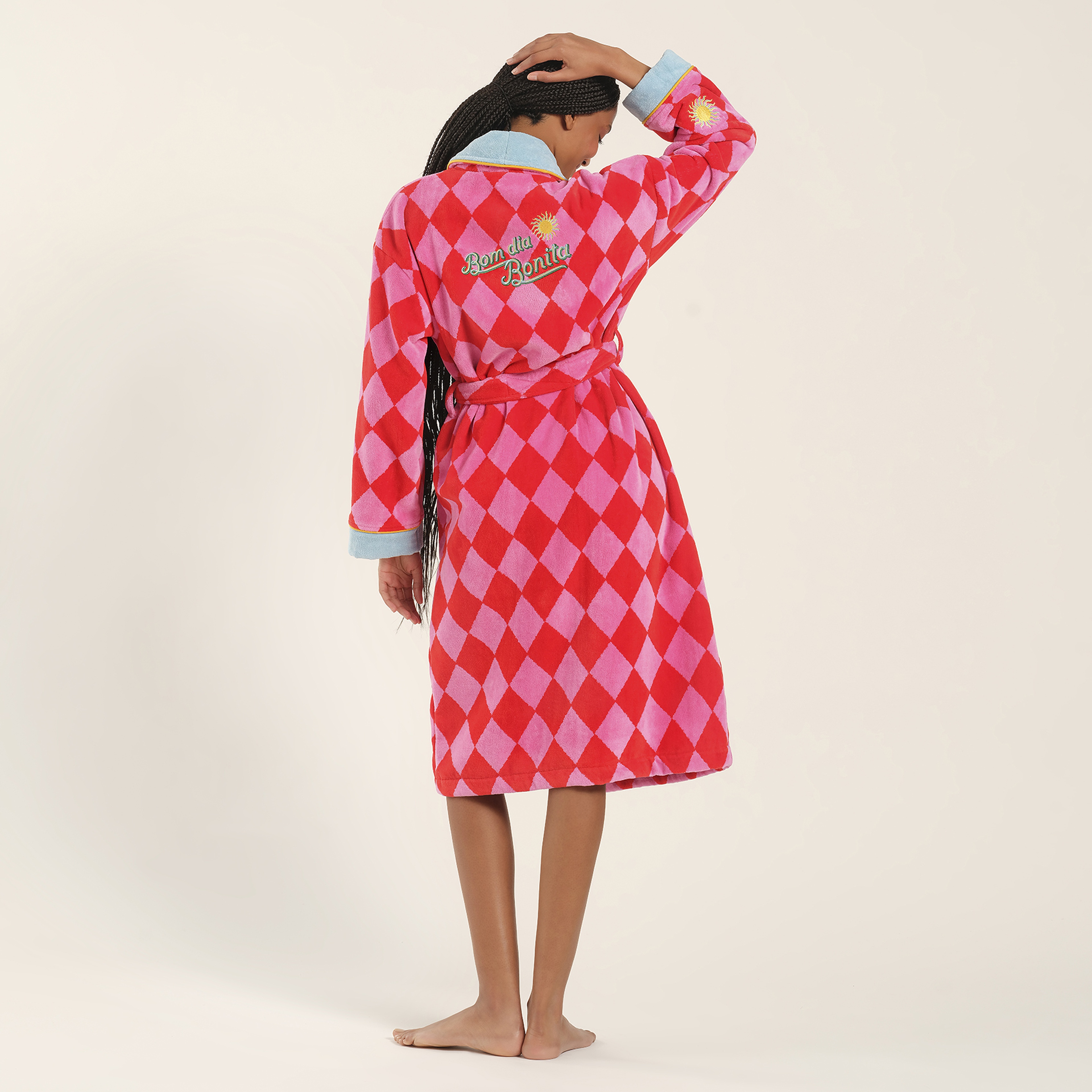 Tabea Pembe - Kırmızı Unisex Bornoz