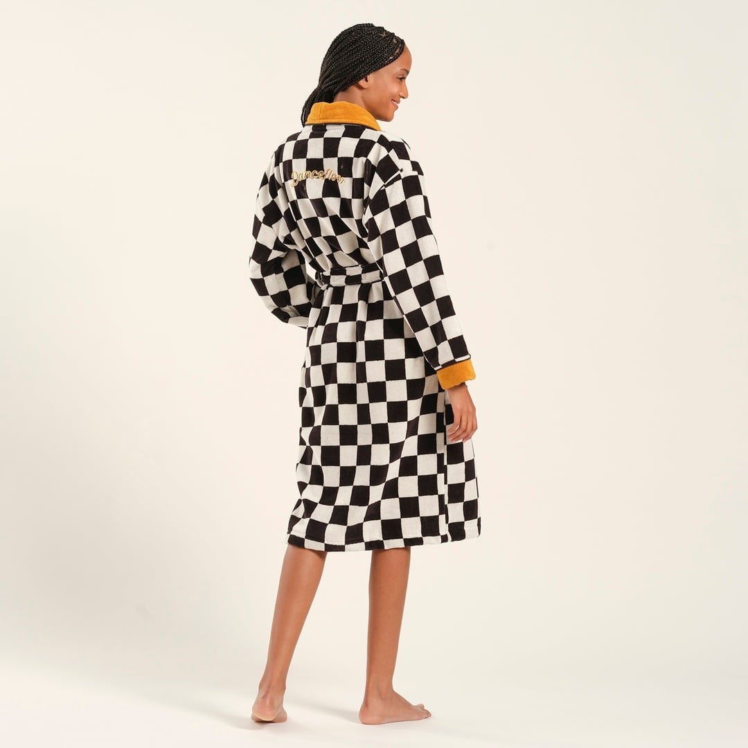 Tabea Siyah-ekru Unisex Bornoz