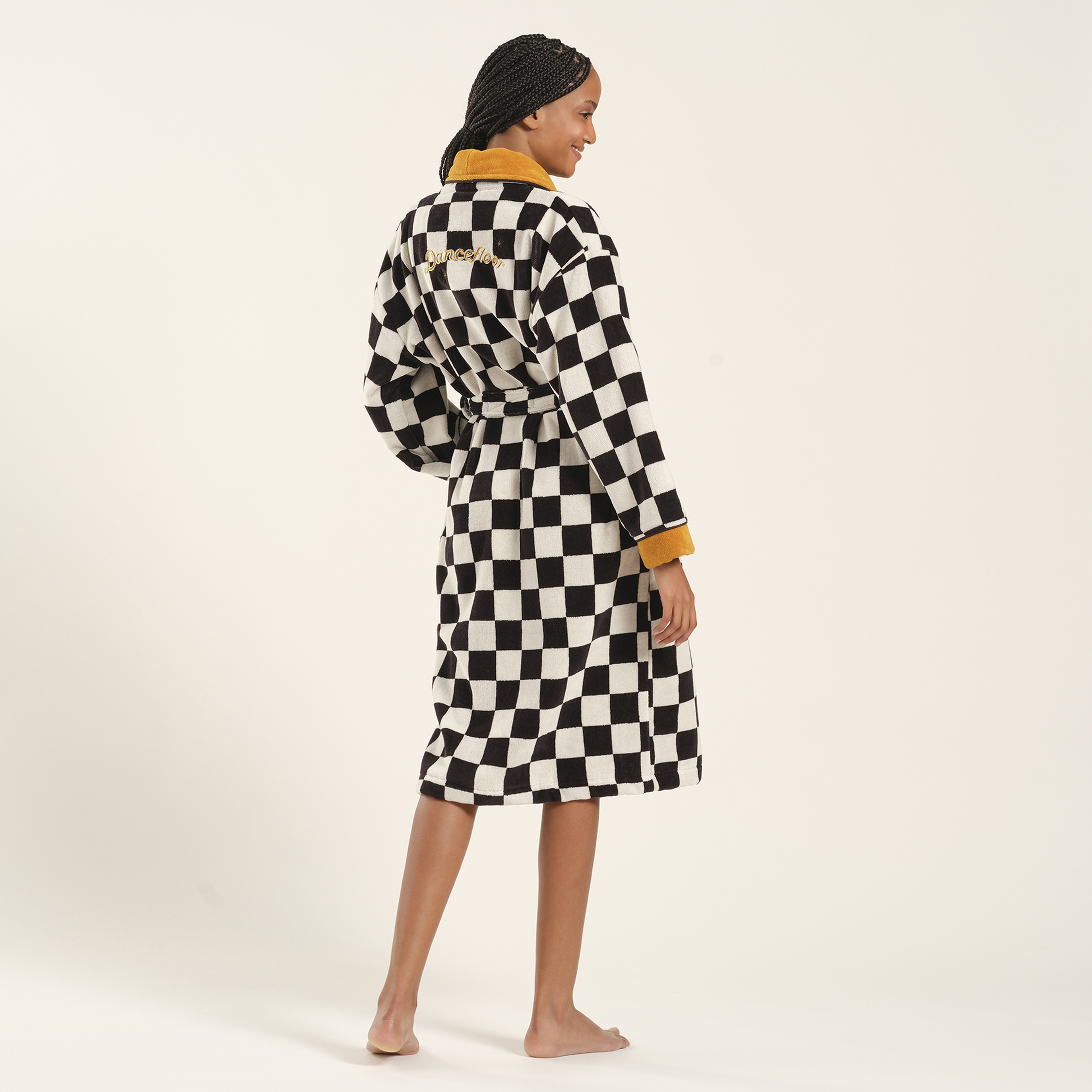 Tabea Siyah-ekru Unisex Bornoz