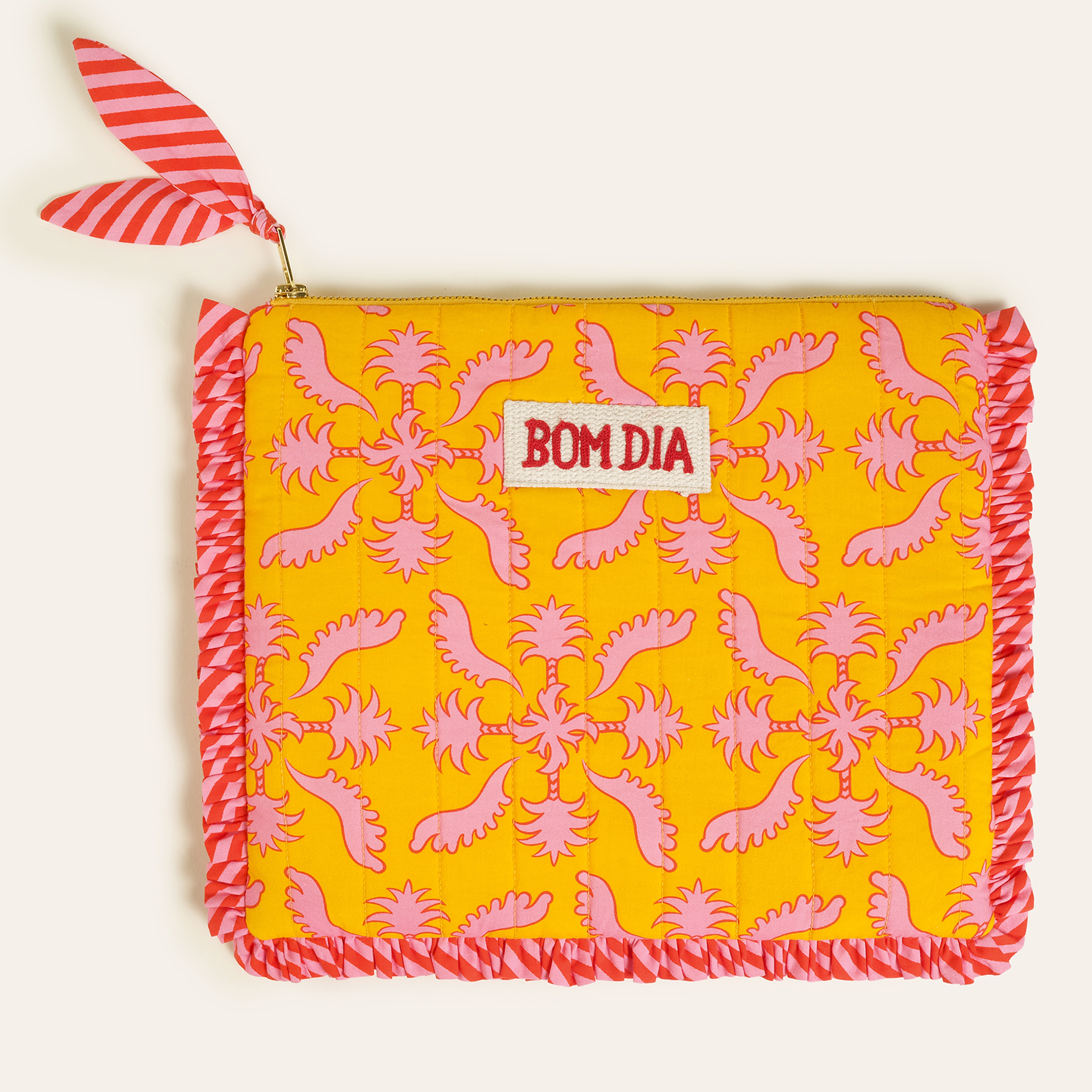 Rajpath Sarı Makyaj Çantası 30x25 Cm