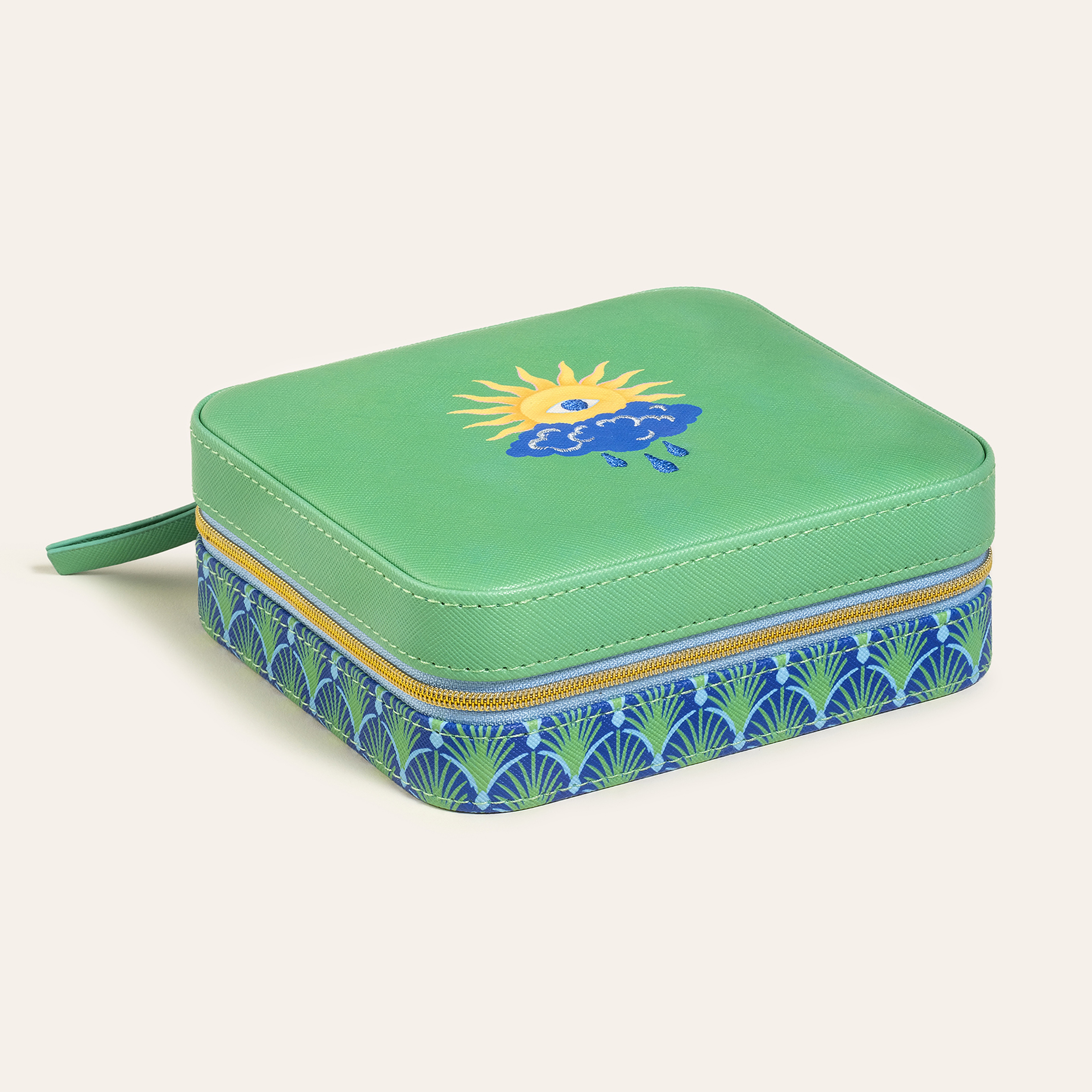 Meılın Mavi - Yeşil Takı Kutusu 12x12 Cm