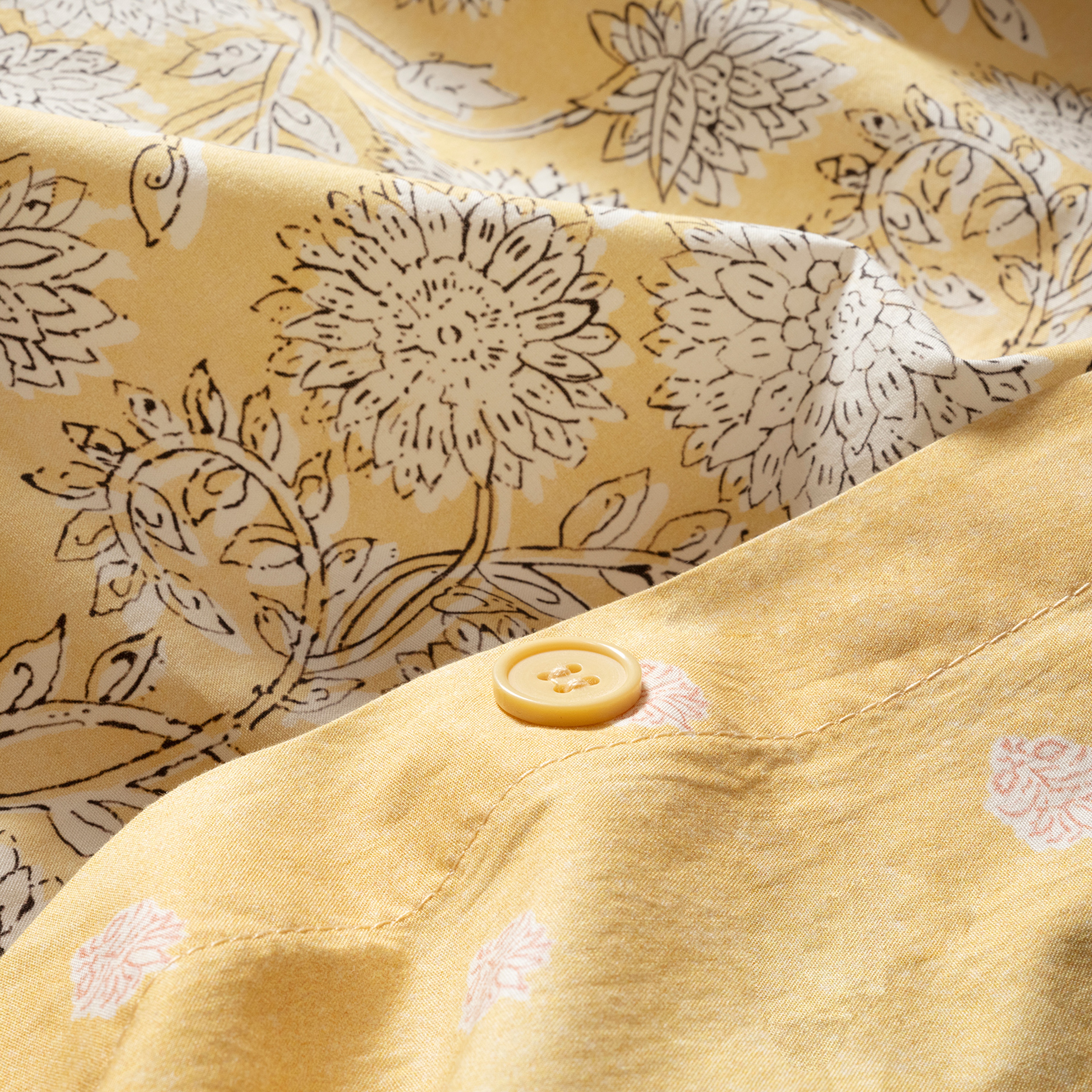 Lahor Sarı Pamuk Percale Nevresim Takımı
