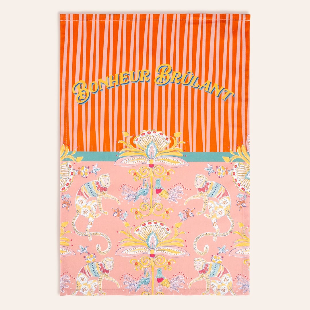 Tria Dijital Baskılı Pamuk Kurulama Bezi 40x60 Cm Pembe